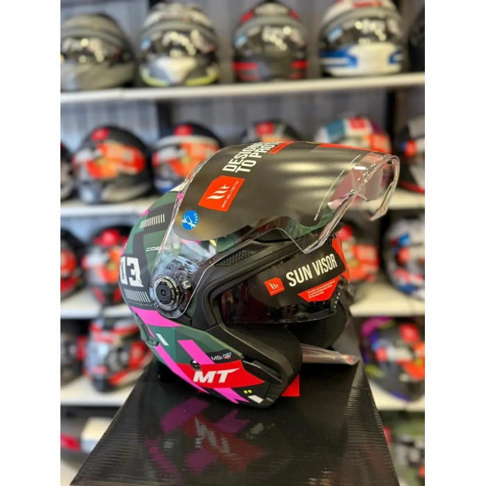 KASK MT COSMO SV SERGIO GARCIA D18 MAT PEMBE/YEŞİL