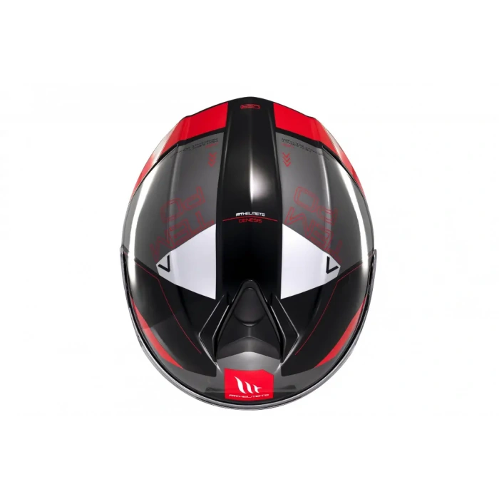 KASK MT GENESİS SV ATEMPO B15 ÇENE AÇILIR PARLAK KIR/BEYAZ