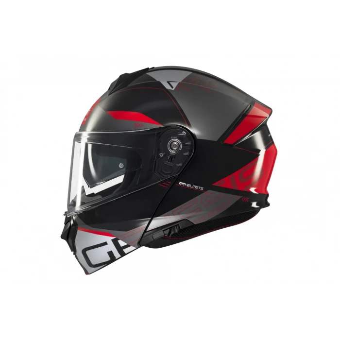 KASK MT GENESİS SV ATEMPO B15 ÇENE AÇILIR PARLAK KIR/BEYAZ