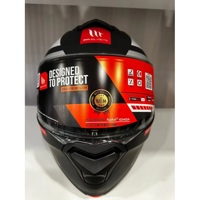 KASK MT GENESİS SV CAVE A5 ÇENE AÇILIR MAT SİYAH/KIRMIZI