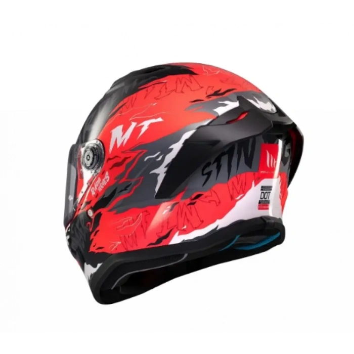KASK MT STINGER ARDENT B5 MAT SİYAH/KIRMIZI