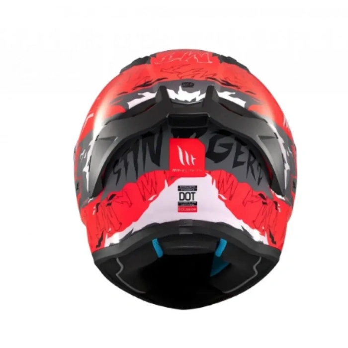 KASK MT STINGER ARDENT B5 MAT SİYAH/KIRMIZI