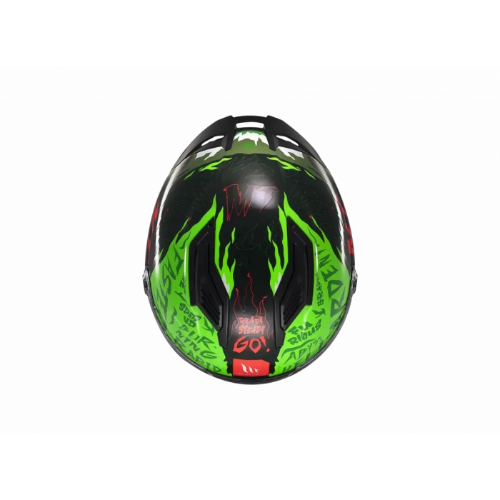KASK MT STINGER ARDENT C6 PARLAK SİYAH/YEŞİL