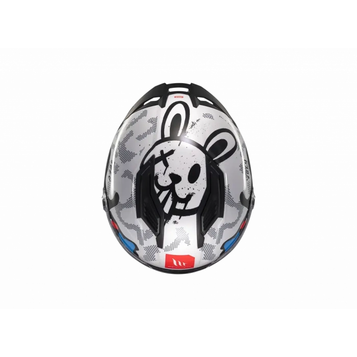 KASK MT STINGER YOZU A7 PARLAK MAVİ/BEYAZ