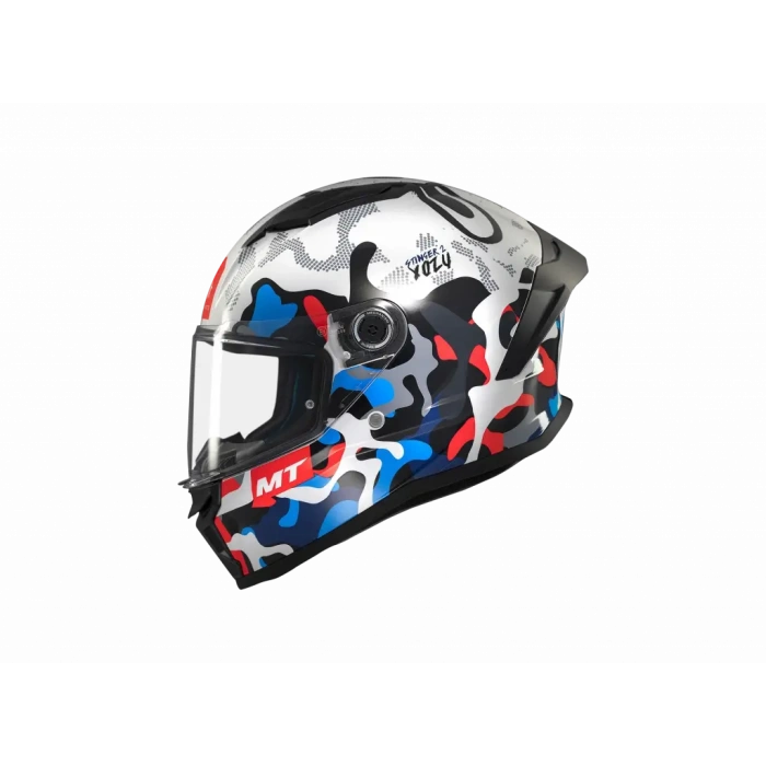 KASK MT STINGER YOZU A7 PARLAK MAVİ/BEYAZ