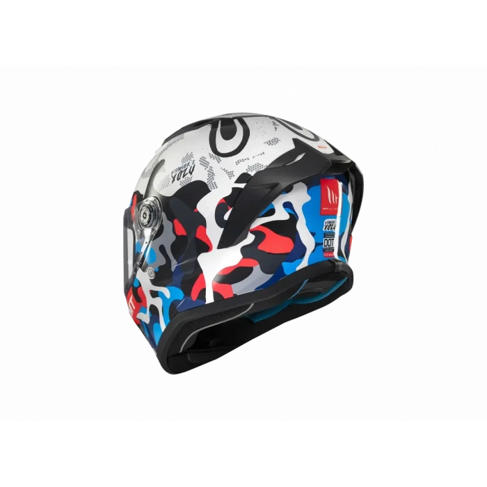 KASK MT STINGER YOZU A7 PARLAK MAVİ/BEYAZ