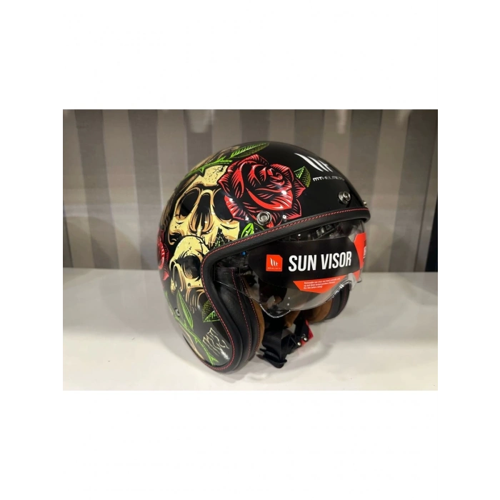 Mt Helmets Kask mt Lemans 2 Sv Breakout B9 Parlak Şeffaf Vizörlü