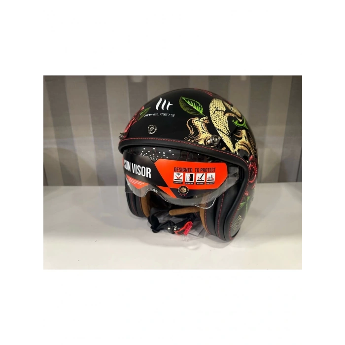Mt Helmets Kask mt Lemans 2 Sv Breakout B9 Parlak Şeffaf Vizörlü