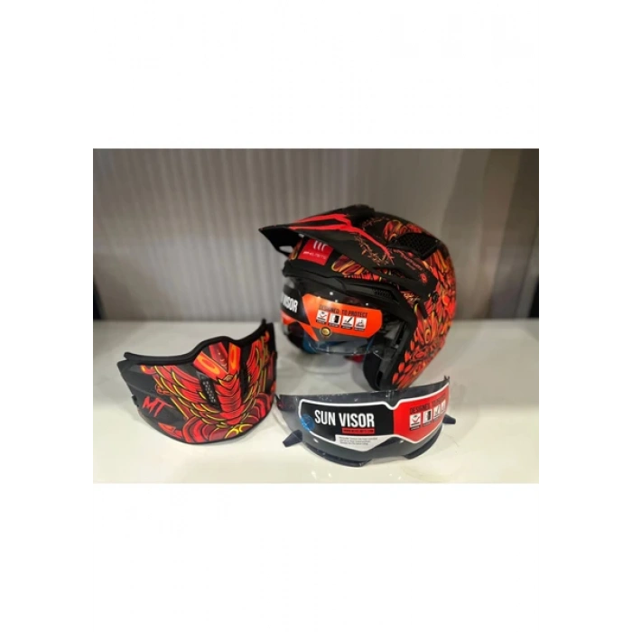 Mt Helmets Kask mt Streetfighter Sv S Hellish B5 Mat Turuncu