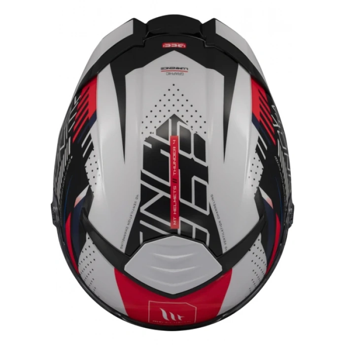Mt Helmets Kask mt Thunder 4 Sv Luminence A7 Beyaz/mavi/kırmızı