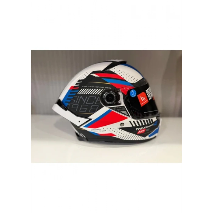 Mt Helmets Kask mt Thunder 4 Sv Luminence A7 Mat Beyaz/mavi