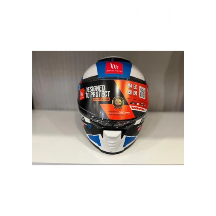 Mt Helmets Kask mt Thunder 4 Sv Luminence A7 Mat Beyaz/mavi