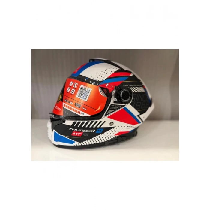 Mt Helmets Kask mt Thunder 4 Sv Luminence A7 Mat Beyaz/mavi