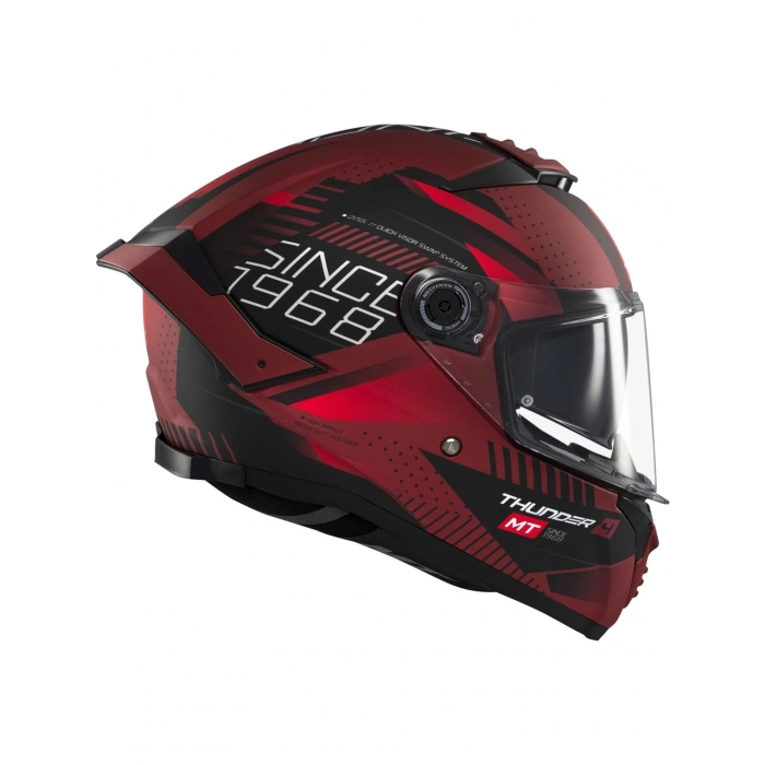 Mt Helmets Kask mt Thunder 4 Sv Luminence D5 Mat Kırmızı