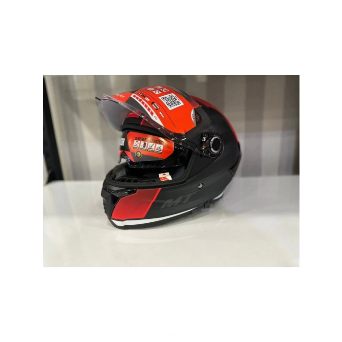 Mt Helmets Kask Mt Thunder 4 Sv Tears B5 Mat Siyah/Kırmızı