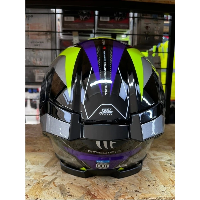 Mt Helmets Kask mt Thunder 4 Sv Valıant B2 Parlak Gri Mor Sarı