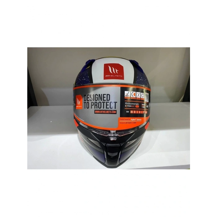 Mt Helmets Kask Revenge 2 Lıght B7 Mat Inci Mavi