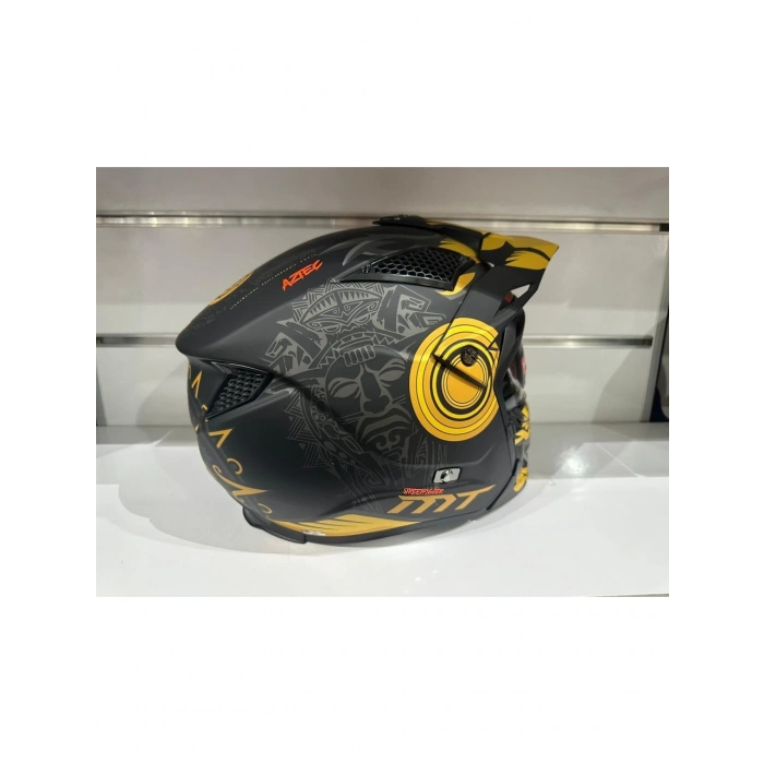 Mt Helmets Kask Streetfıghter Sv Aztec B3 Mat Siyah/sarı