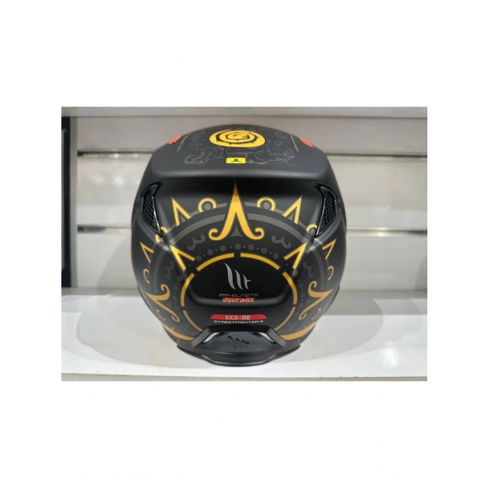 Mt Helmets Kask Streetfıghter Sv Aztec B3 Mat Siyah/sarı