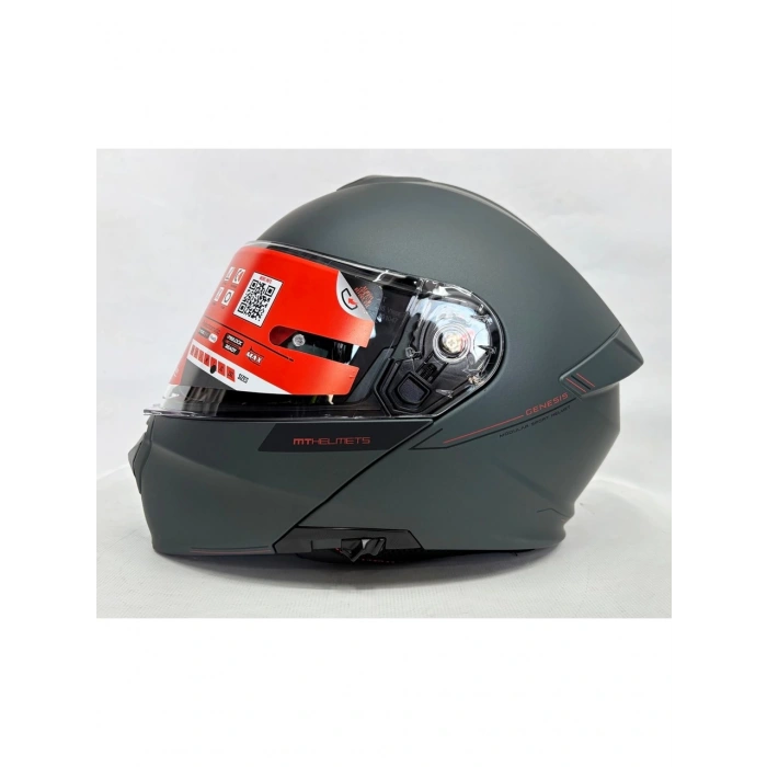 MT Kask mt Genesis Sv Çene Açılır Kask Mat Anthracite Grey