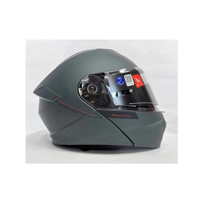 MT Kask mt Genesis Sv Çene Açılır Kask Mat Anthracite Grey