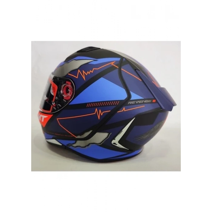 MT Revenge 2 Hector Garzo A7 Mat Mavi - Şeffaf Vizörlü