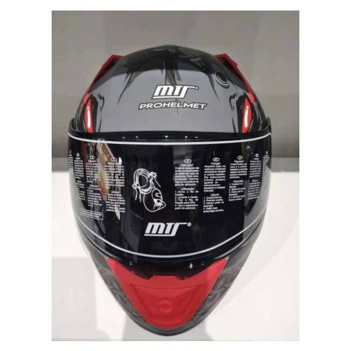 MTS Kask Mts Pro 801 Dreaka Güneş Gözlüklü Antresit/kırmızı