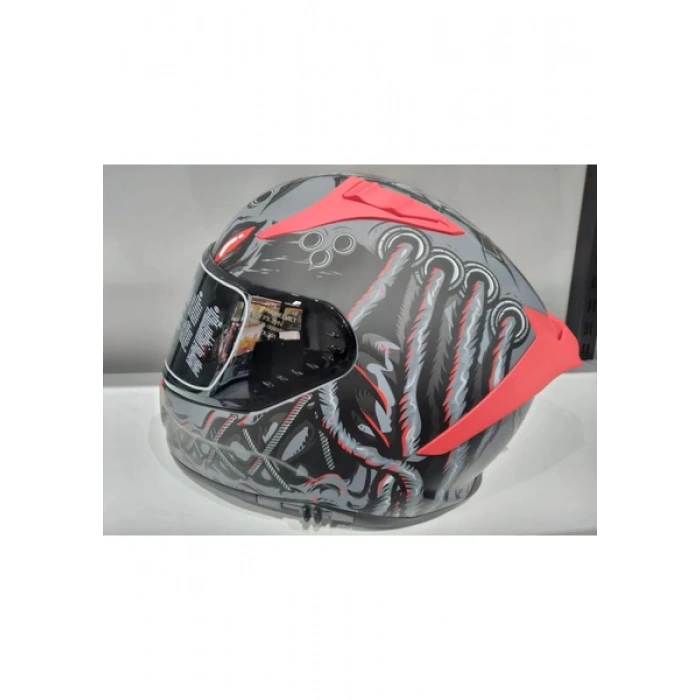 MTS Kask Mts Pro 801 Dreaka Güneş Gözlüklü Antresit/kırmızı