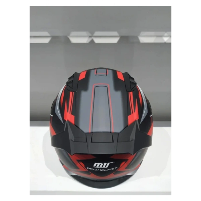 MTS Kask Mts Pro 801 Twılgh Güneş Gözlüklü Mat Gri/kırmızı