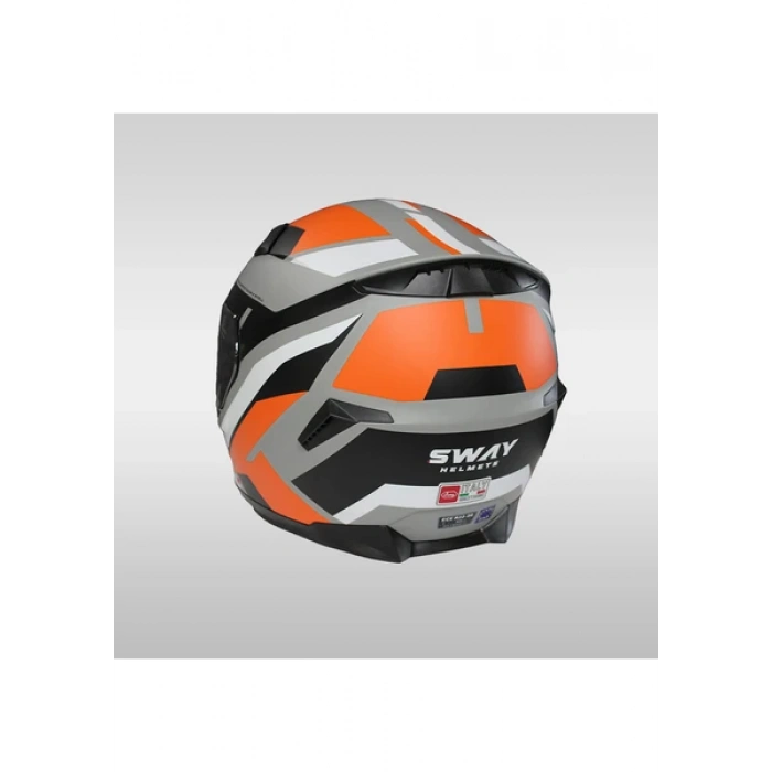 Sway 820 Aıx Orange Full Face Kask Kapalı Motosiklet Kask
