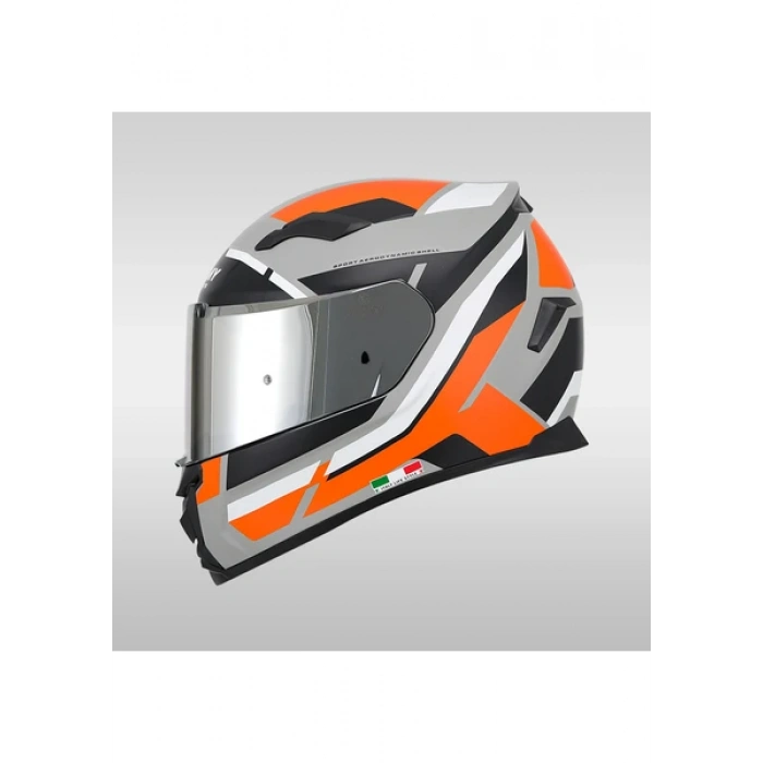 Sway 820 Aıx Orange Full Face Kask Kapalı Motosiklet Kask