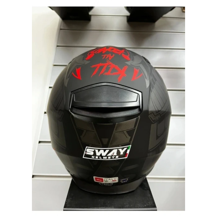 Sway Kask 816 Xamurai Mat Siyah/gri Full Face