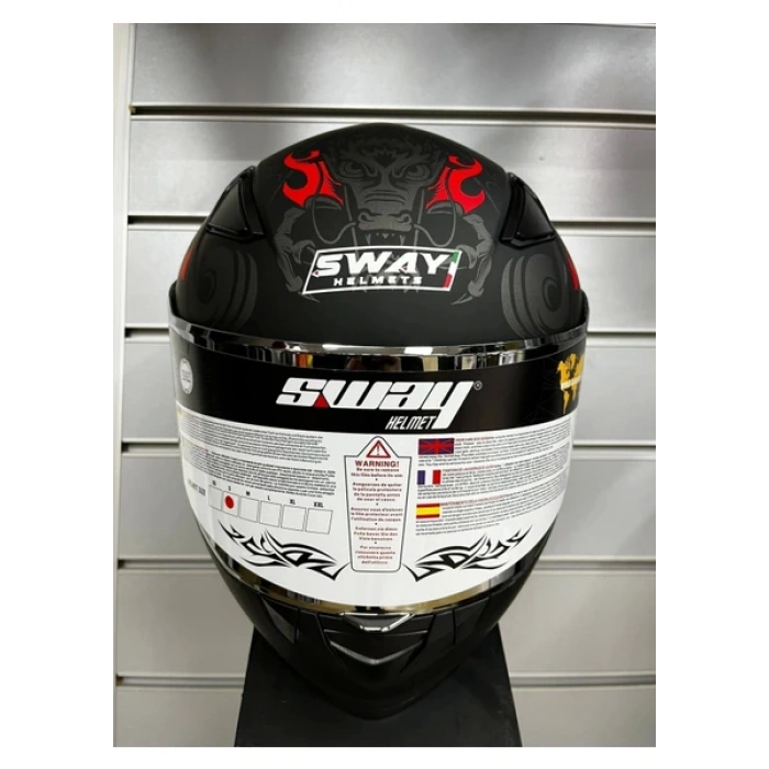 Sway Kask 816 Xamurai Mat Siyah/gri Full Face