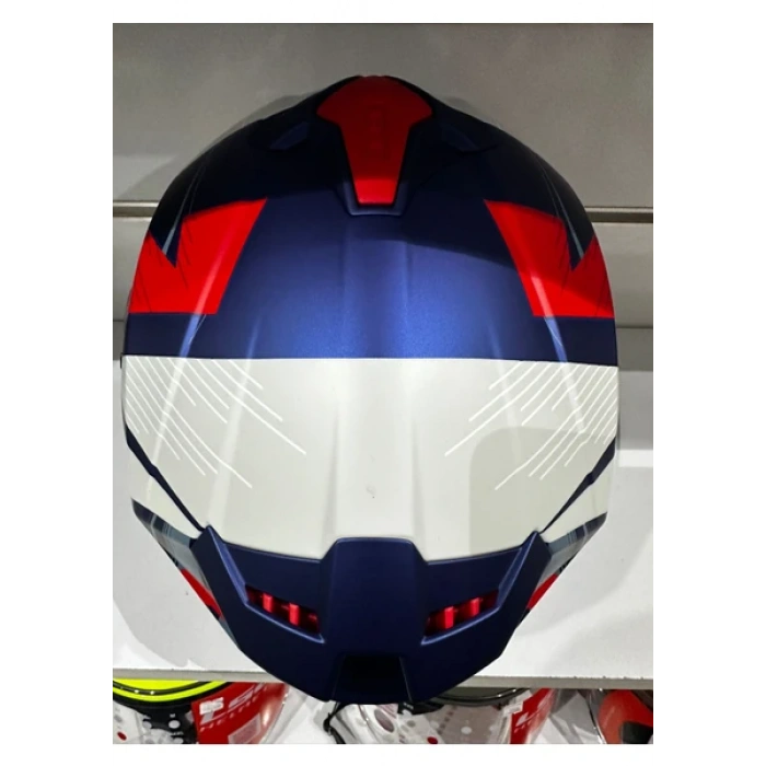 Sway Kask SW-865 St Blue/red Güneş Gözlüklü