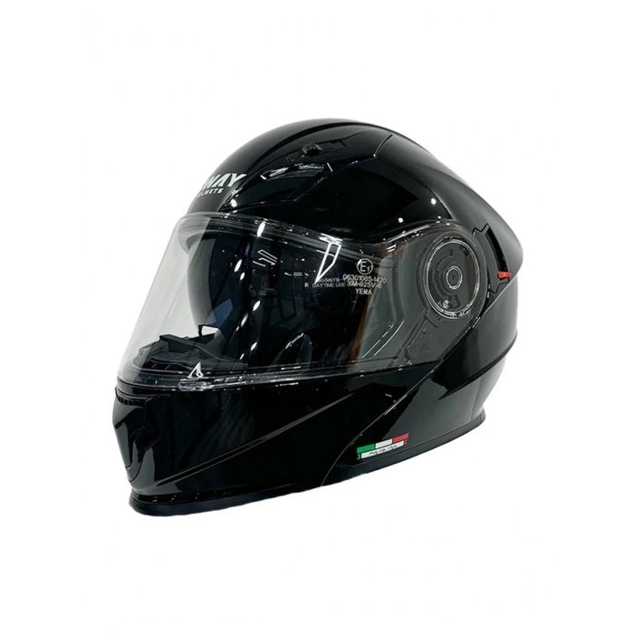 Sway Kask Sway 926 Parlak Siyah Çene Açılır