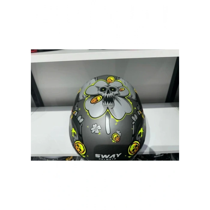 Sway Kask Sway Sw 820 Badboy Full Face Gümüş Vizör