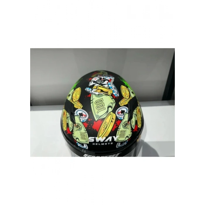 Sway Kask Sway Sw 820 Ugly Fulla Face Gümüş Vizör