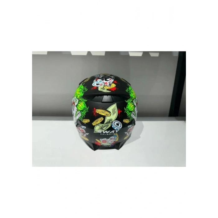 Sway Kask Sway Sw 820 Ugly Fulla Face Gümüş Vizör