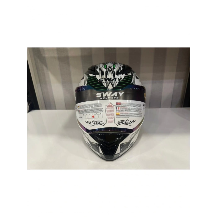 Sway Kask Sway Sw 850 Whıte/green Full Face