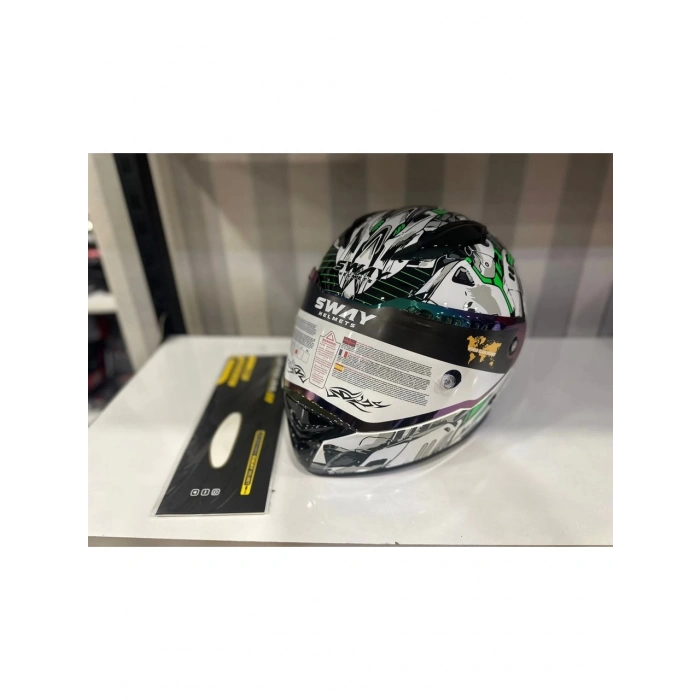 Sway Kask Sway Sw 850 Whıte/green Full Face