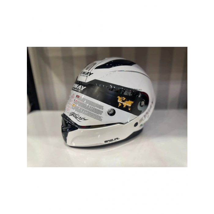 Sway Kask Sway Sw 850 Whıte/silver Full Face