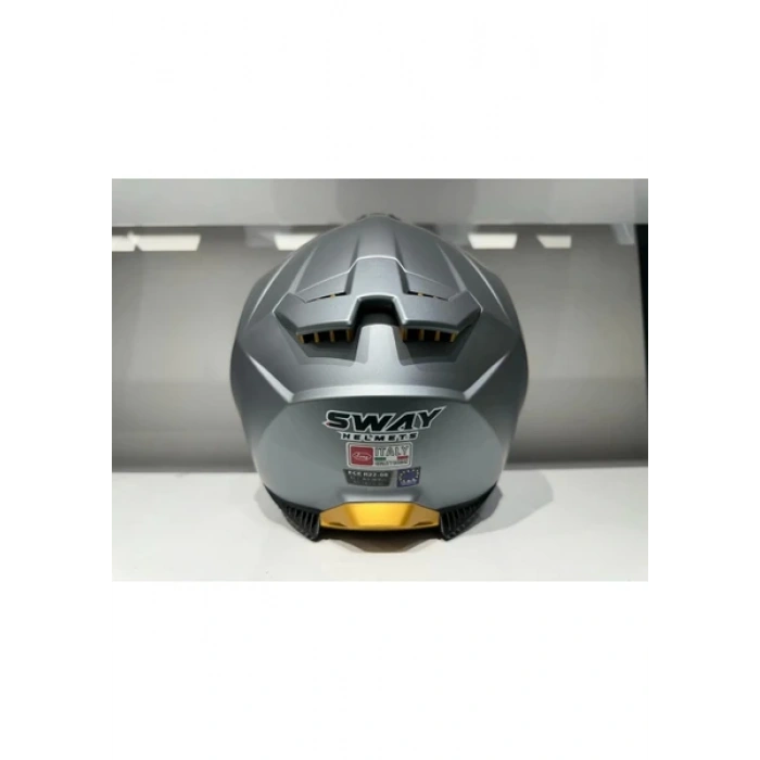 Sway Kask Sway SW-865 Mat Gri Güneş Gözlüklü