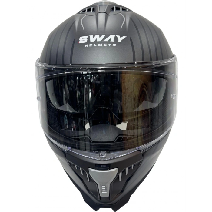 Sway Kask Sway Sw 865 Space Black Whıte Güneş Gözlüklü
