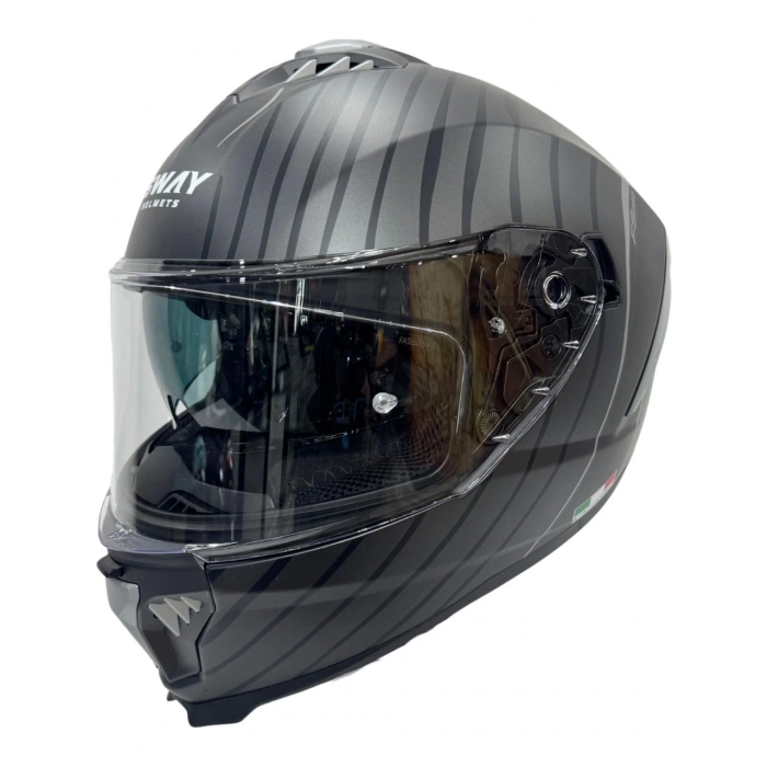 Sway Kask Sway Sw 865 Space Black Whıte Güneş Gözlüklü