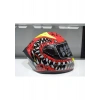 MTS Kask Mts Pro 801 Demon Güneş Gözlüklü Kırmız/sarı