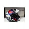 Sway Kask SW-865 St Blue/red Güneş Gözlüklü