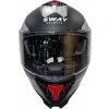 Sway Kask Sway Sw 865 Tıtan Black White Red Güneş Gözlüklü