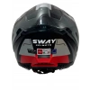 Sway Kask Sway Sw 865 Tıtan Black White Red Güneş Gözlüklü
