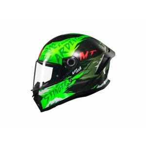 KASK MT STINGER ARDENT C6 PARLAK SİYAH/YEŞİL