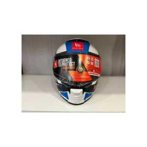 Mt Helmets Kask mt Thunder 4 Sv Luminence A7 Mat Beyaz/mavi